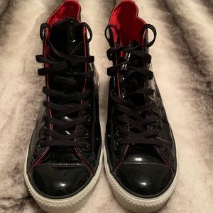 All black All Star Converse Hi tops